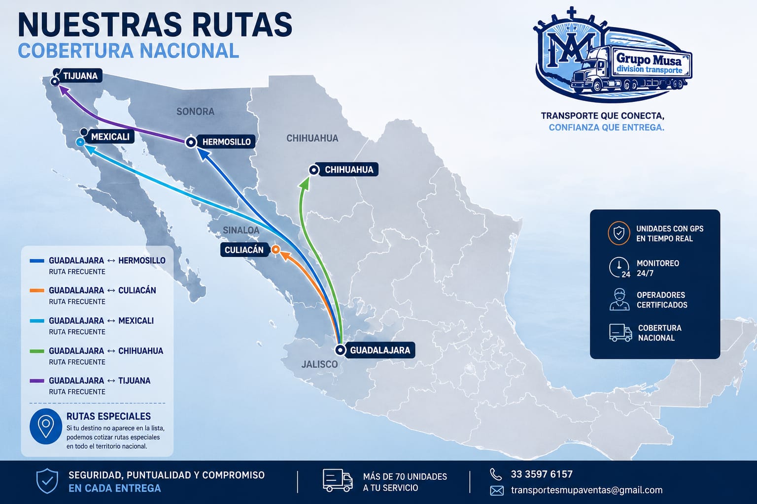 Mapa de cobertura de Grupo MUSA